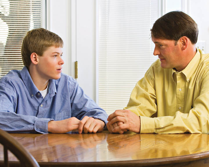 Mormon father and son talk